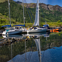 Buy canvas prints of Boat Reflections Ballachulish by Jacqi Elmslie