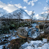 Buy canvas prints of Icy Buachaille Etive Mor by Jacqi Elmslie