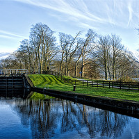 Buy canvas prints of Caledonian Canal Lock, Corpach by Jacqi Elmslie