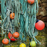 Buy canvas prints of Fishing Floats by Jacqi Elmslie