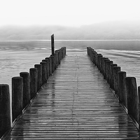 Buy canvas prints of Lake Coniston Jetty by Jacqi Elmslie