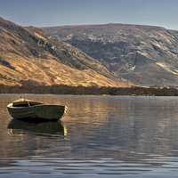 Buy canvas prints of Boat on Loch Maree by Jacqi Elmslie