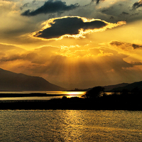 Buy canvas prints of Sunset Over Loch Alsh by Jacqi Elmslie