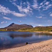 Buy canvas prints of  Loch Assynt View by Jacqi Elmslie