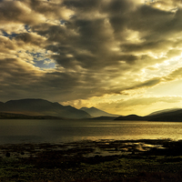 Buy canvas prints of  Sunset Over the Kyle of Durness by Jacqi Elmslie