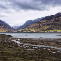 Buy canvas prints of Low Tide at Loch Long  by Jacqi Elmslie