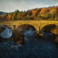Buy canvas prints of Autumn Light on Contin Bridge by Jacqi Elmslie