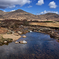 Buy canvas prints of River in Glen More, Isle of Mull by Jacqi Elmslie