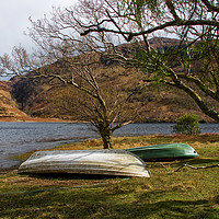 Buy canvas prints of Boats by Loch Uisg, Mull by Jacqi Elmslie