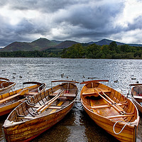 Buy canvas prints of Boats on Derwentwater by Jacqi Elmslie