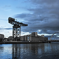 Buy canvas prints of Finnieston Quay Reflections Glasgow by Jacqi Elmslie