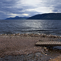 Buy canvas prints of Loch Ness Beach by Jacqi Elmslie