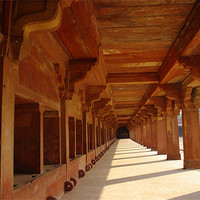 Buy canvas prints of Fatehpur Sikri Stables by Jacqi Elmslie