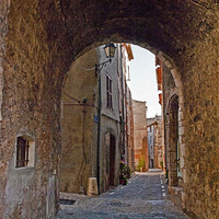 Buy canvas prints of Old French Alleyway by Jacqi Elmslie