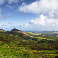 Buy canvas prints of View to the coast from the Quiraing by Jacqi Elmslie
