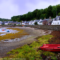 Buy canvas prints of Plockton Village Cottages by the Sea  by Jacqi Elmslie