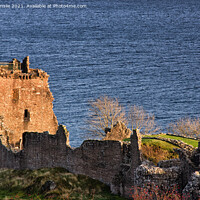 Buy canvas prints of Urquhart Castle Grant Tower, Ruins Loch Ness by Jacqi Elmslie