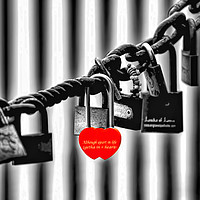 Buy canvas prints of Love locks by Jim kernan