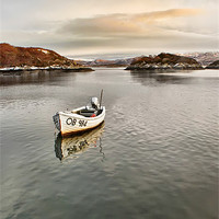 Buy canvas prints of Lone Boat On Loch Shiel by Jim kernan