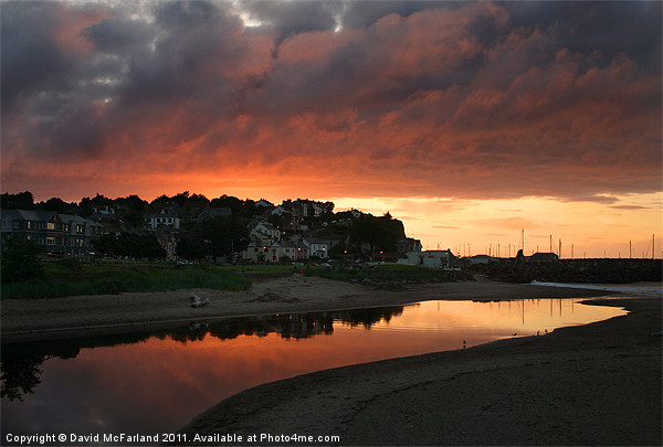 Serene Ballycastle Sunset Picture Board by David McFarland