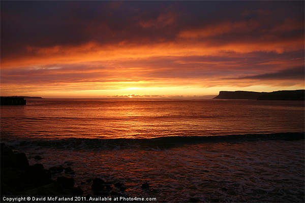 Majestic Dawn at Ballycastle Picture Board by David McFarland