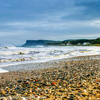 Buy canvas prints of Walk with your thoughts at Ballycastle by David McFarland