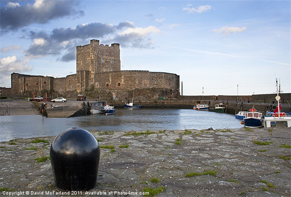 Carrickfergus Castle and historic harbour Picture Board by David McFarland