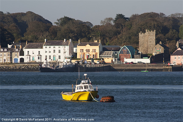 Portaferry Harbour Picture Board by David McFarland
