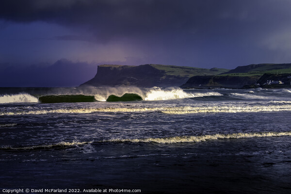Fair Head stormy waters Picture Board by David McFarland