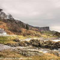 Buy canvas prints of Murlough Bay Cottage, County Antrim by David McFarland
