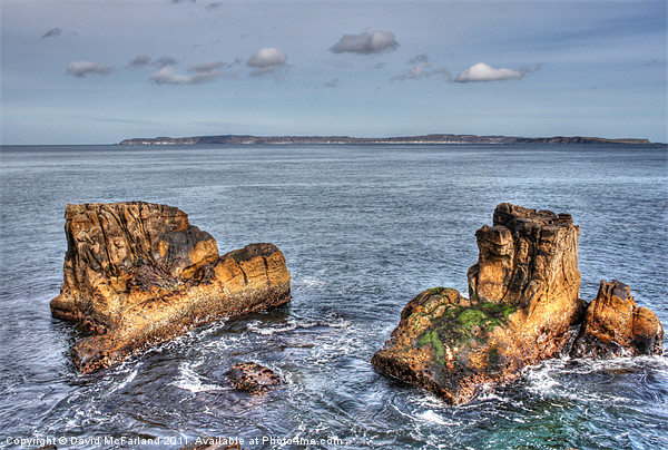 Rocks and Rathlin Picture Board by David McFarland