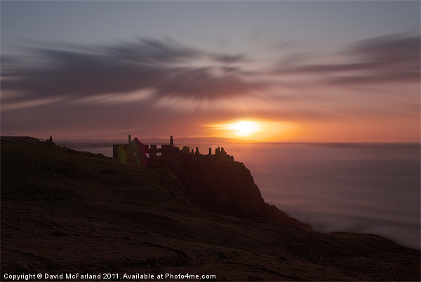 Sunset on the Antrim Coast Picture Board by David McFarland
