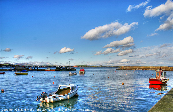 Newcastle harbour, County Down Picture Board by David McFarland