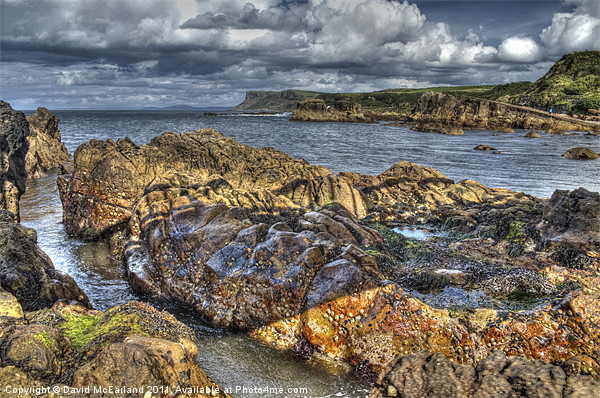 Smooth Rocks at Ballycastle Picture Board by David McFarland