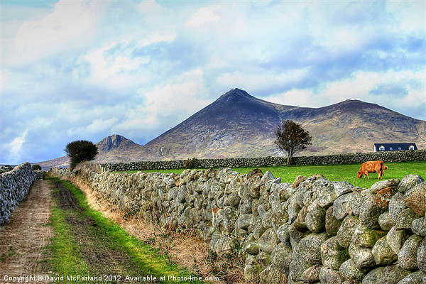 Mourne Mountain Farming Picture Board by David McFarland