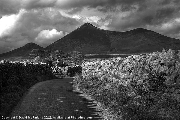 Mourne Sunlight and Shadows Picture Board by David McFarland