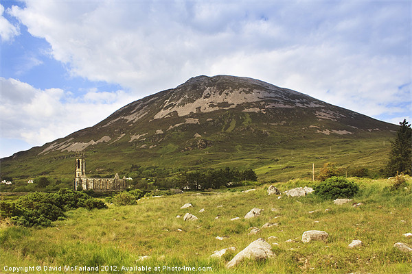 Errigal mountain Picture Board by David McFarland