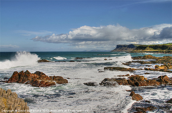 Surf at Ballycastle Picture Board by David McFarland