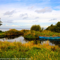 Buy canvas prints of Lough Neagh's Blue Lagoon by David McFarland