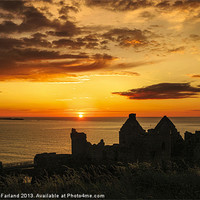 Buy canvas prints of Evening at Dunluce Castle by David McFarland