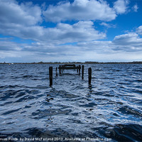 Buy canvas prints of Old jetty on Lough Neagh by David McFarland