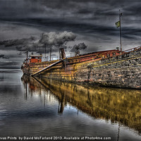 Buy canvas prints of Lough Neagh Sand Barge by David McFarland