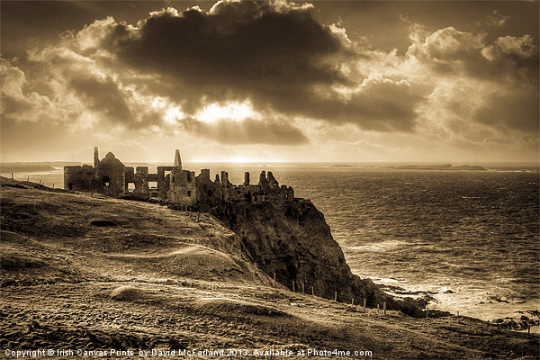 Historic Dunluce Castle (Dún Libhse) Picture Board by David McFarland