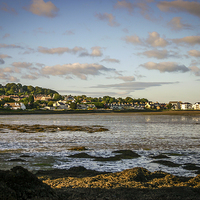 Buy canvas prints of Dundrum Village sunset by David McFarland