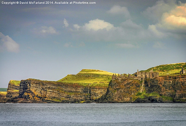 Dunluce Castle on the edge Picture Board by David McFarland