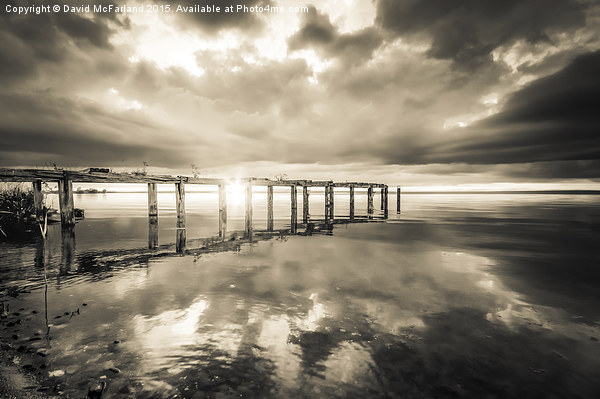  Derrytrasna Old Pier  Picture Board by David McFarland