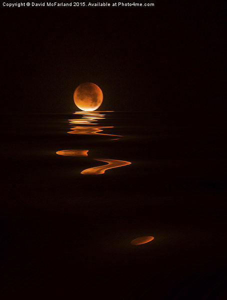  Blood Moon River Picture Board by David McFarland