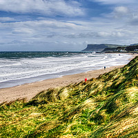 Buy canvas prints of Gale force at Ballycastle by David McFarland