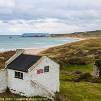 Buy canvas prints of The old youth hostel at Whitepark Bay, Northern Ir by David McFarland