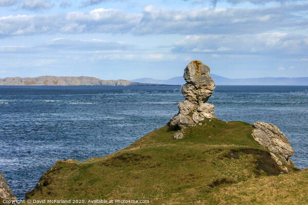 Kinbane Head rock stack, Northern Ireland Picture Board by David McFarland